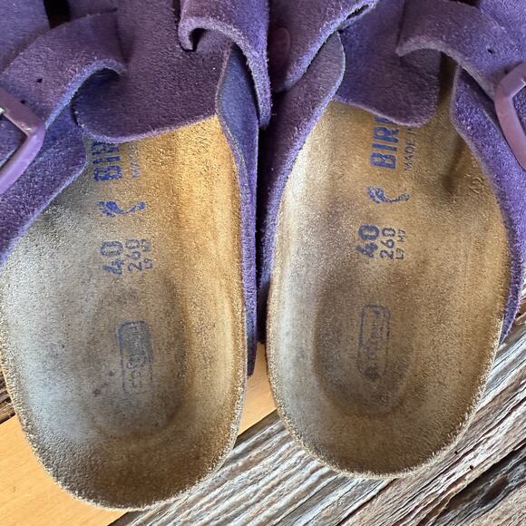 Birkenstock Boston - suede - wine - purple - narrow - dark - size 40 - Picture 4 of 8